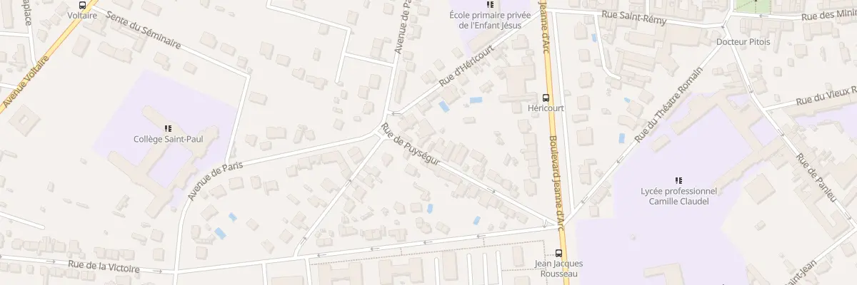 Plan du 18 Rue de Puységur à Soissons