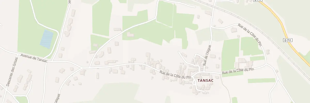 Plan du 20 Rue de la Côte du Pin (Tansac) à Auzat-la-Combelle