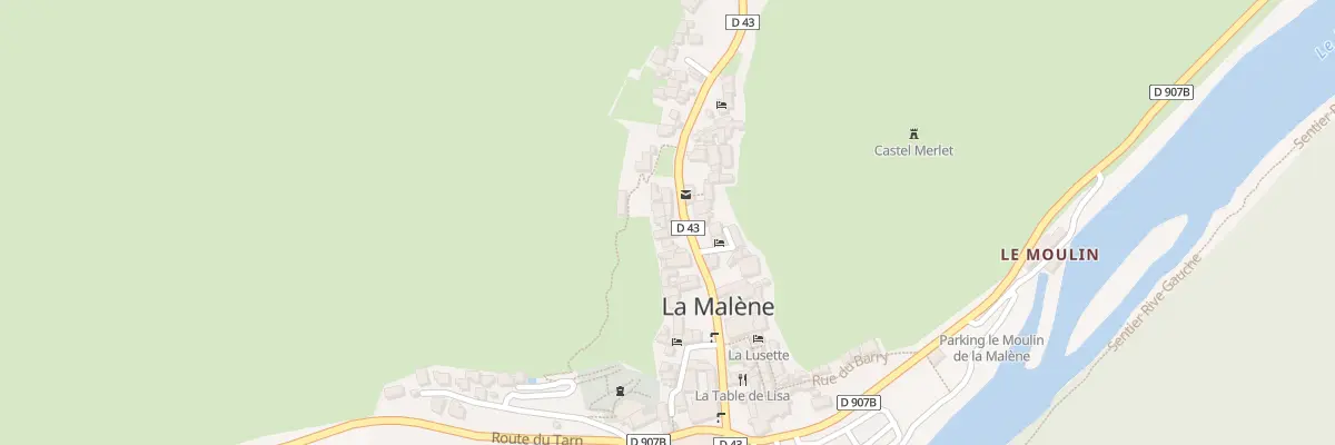 Plan du 5070 La Malene Village à La Malène