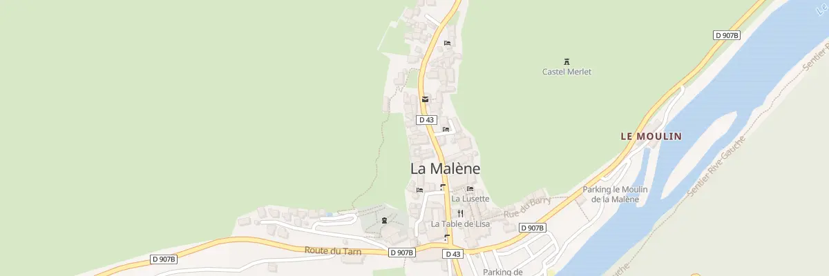 Plan du 5021 La Malene Village à La Malène