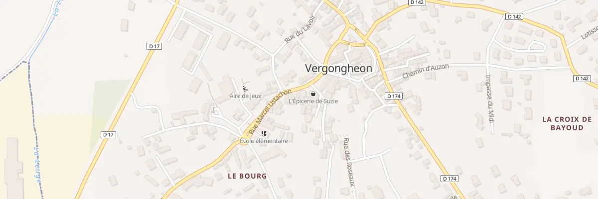 Plan du 2 Pl du Centre à Vergongheon
