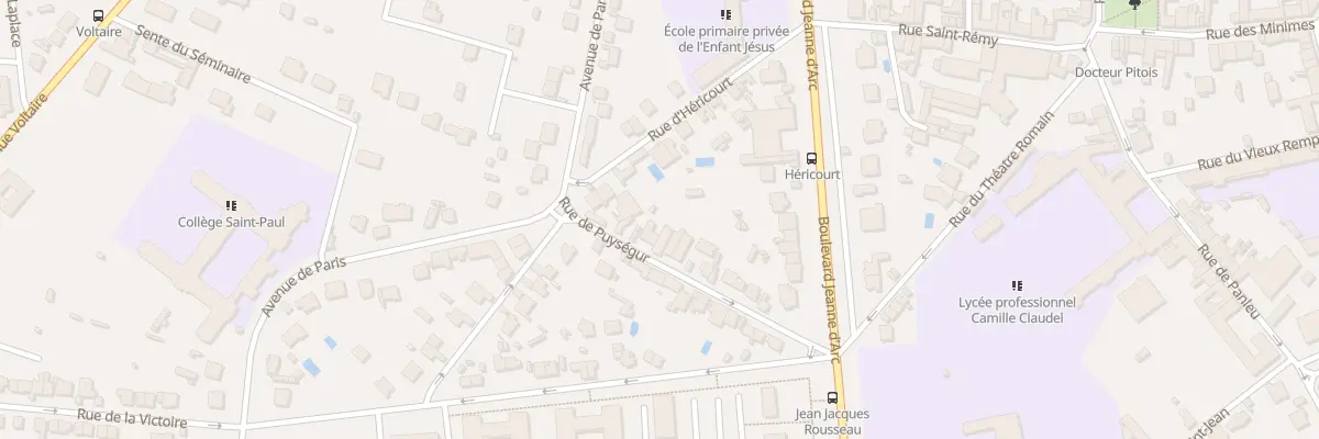 Plan du 16 Rue de Puységur à Soissons