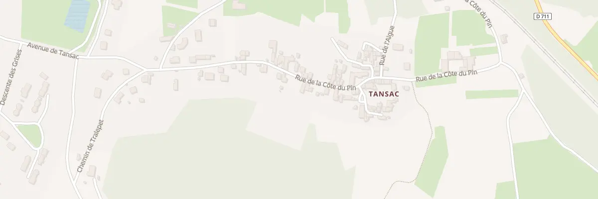 Plan du 21 Rue de la Côte du Pin (Tansac) à Auzat-la-Combelle