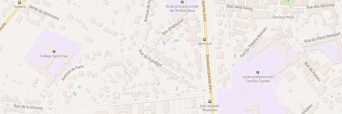 Plan du 14 Rue de Puységur à Soissons