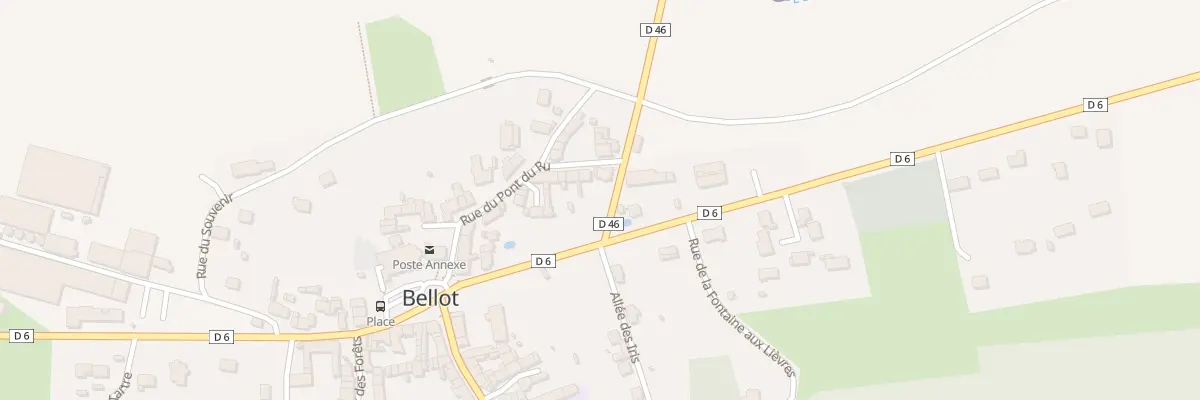 Plan de la Rue du Pont du Ru à Bellot