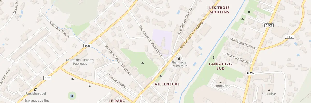 Plan du 2B Rue Pierre et Marie Curie à Lodève