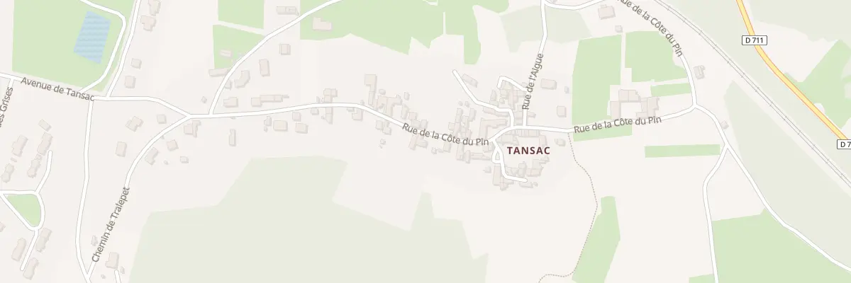 Plan du 23 Rue de la Côte du Pin (Tansac) à Auzat-la-Combelle