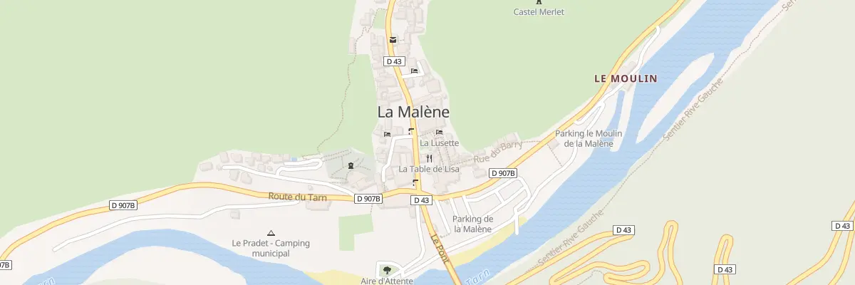 Plan du 56 Rte de la Canourgue à La Malène