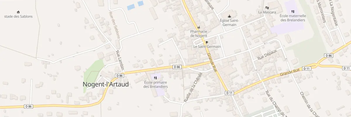 Plan du 16 Rue Ernest Vallée à Nogent-l’Artaud