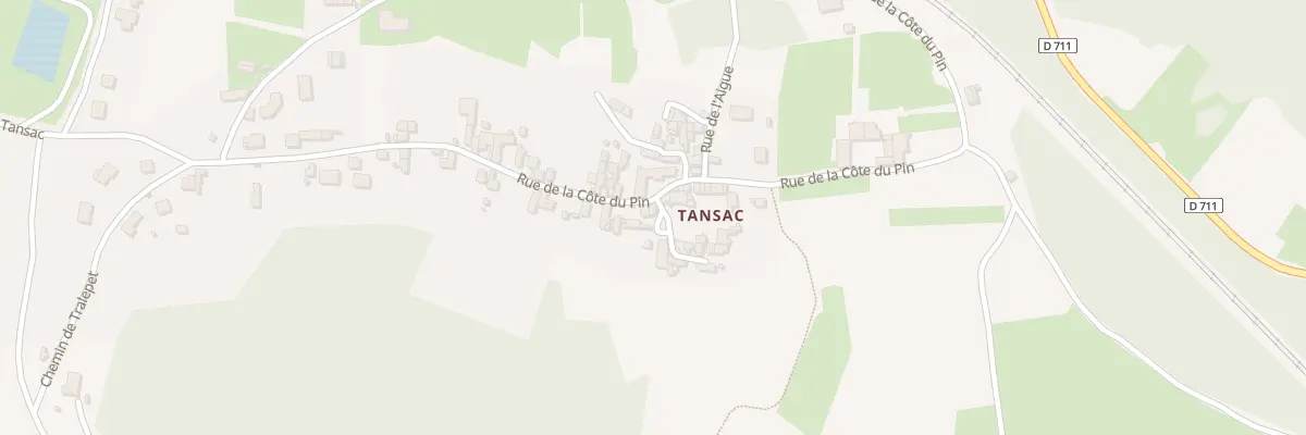 Plan du 29 Rue de la Côte du Pin (Tansac) à Auzat-la-Combelle
