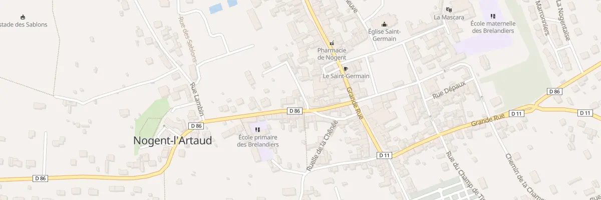 Plan du 14 Rue Ernest Vallée à Nogent-l’Artaud