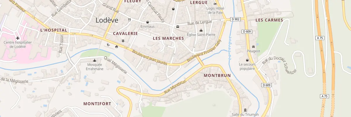 Plan du 6 Rue Baudin à Lodève