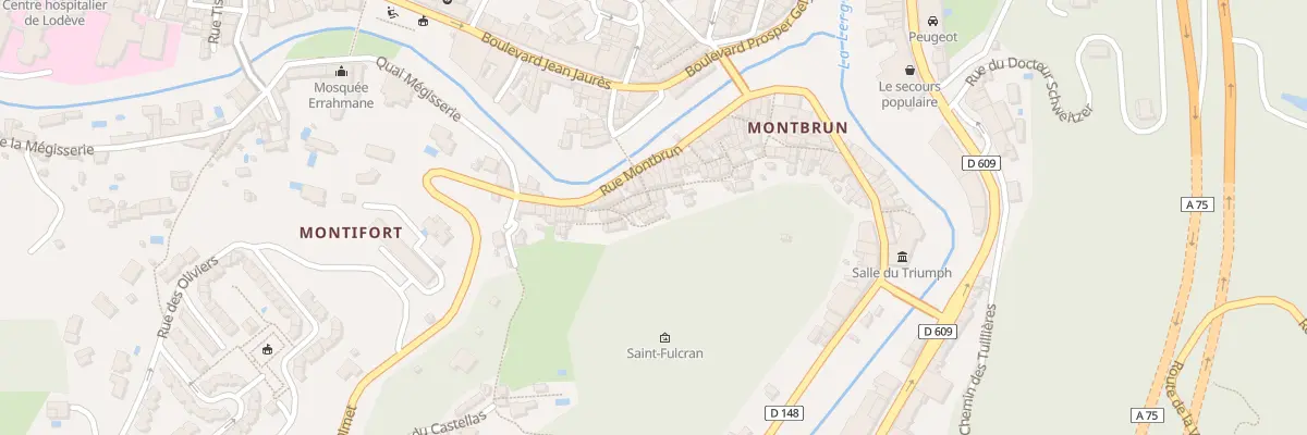 Plan du 9 Rue du Rocher à Lodève