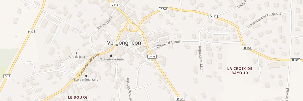 Plan du 3 Rte du Stade à Vergongheon