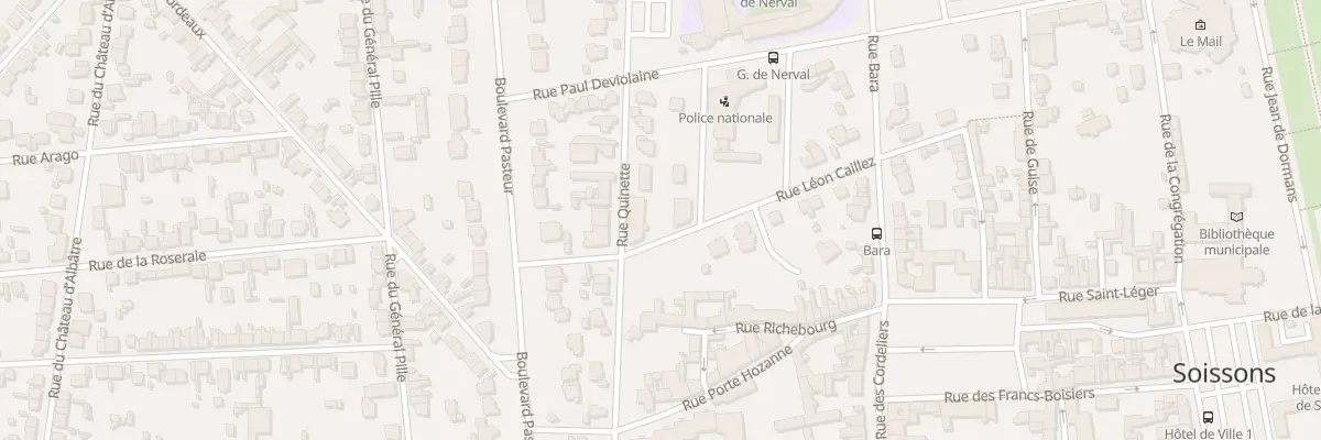 Plan du 12 Rue Léon Caillez à Soissons