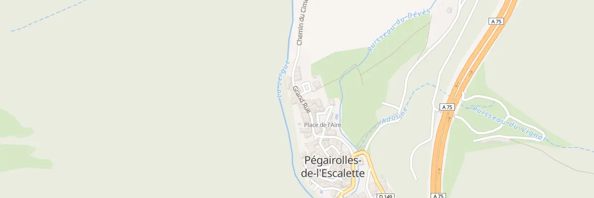 Plan du 5107 Le Village à Pégairolles-de-l’Escalette