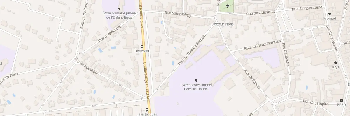 Plan du 10 Rue du Théatre Romain à Soissons