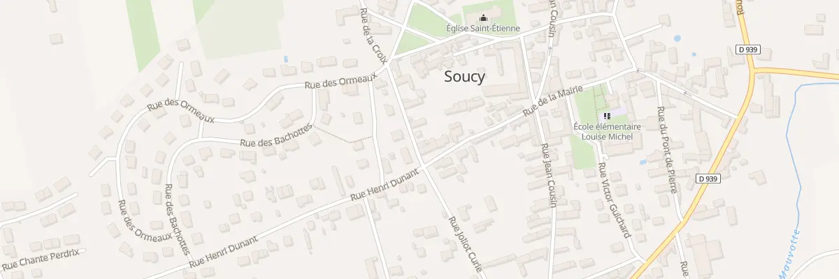 Plan du 9 Rue Joliot Curie à Soucy