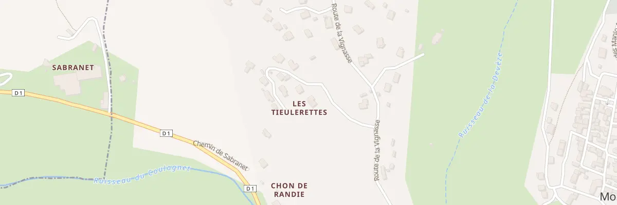 Plan du 7 Rue des Tieulerettes à Montrodat