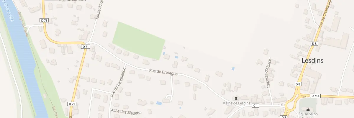 Plan du 14 Rue de Bretagne à Lesdins