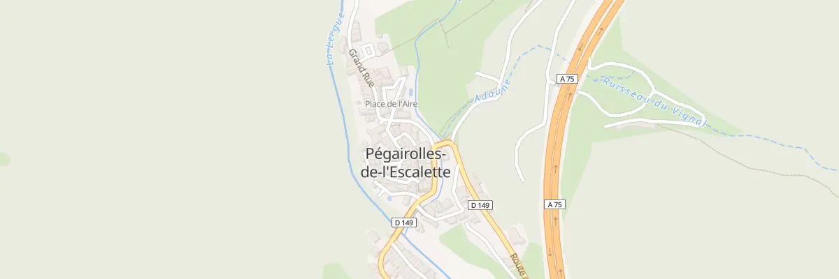 Plan du 1 Rue de la Bistou à Pégairolles-de-l’Escalette