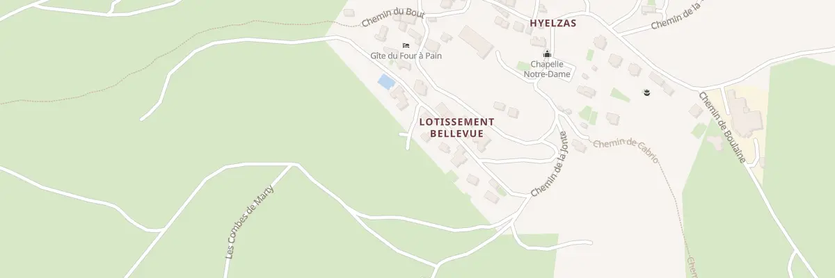 Plan du 5270 Hyelzas à Hures-la-Parade