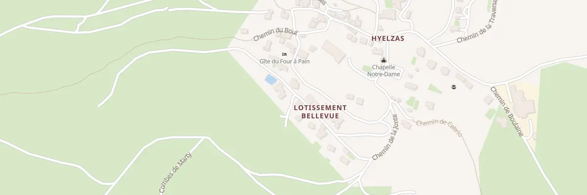 Plan du 5269 Hyelzas à Hures-la-Parade