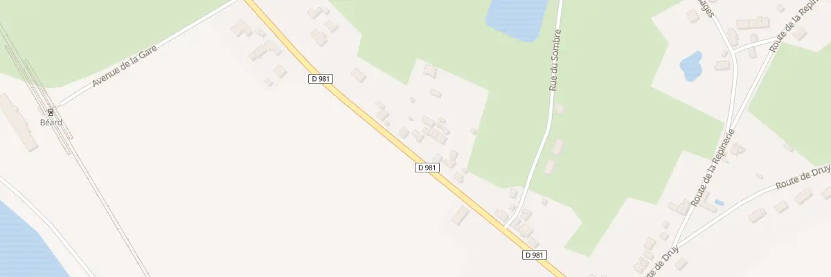 Plan du 23 Rte Departementale 981 à Béard