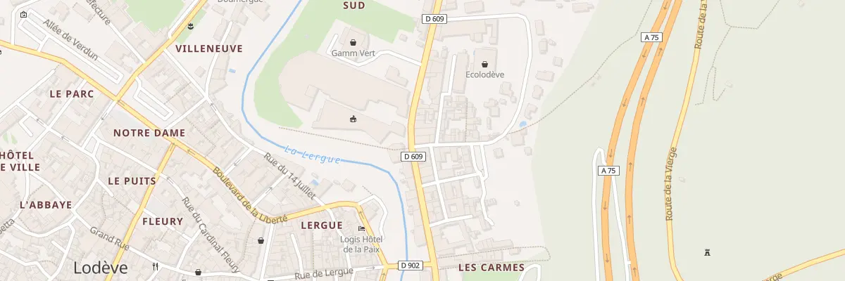 Plan du 1 Rue Fangouze à Lodève