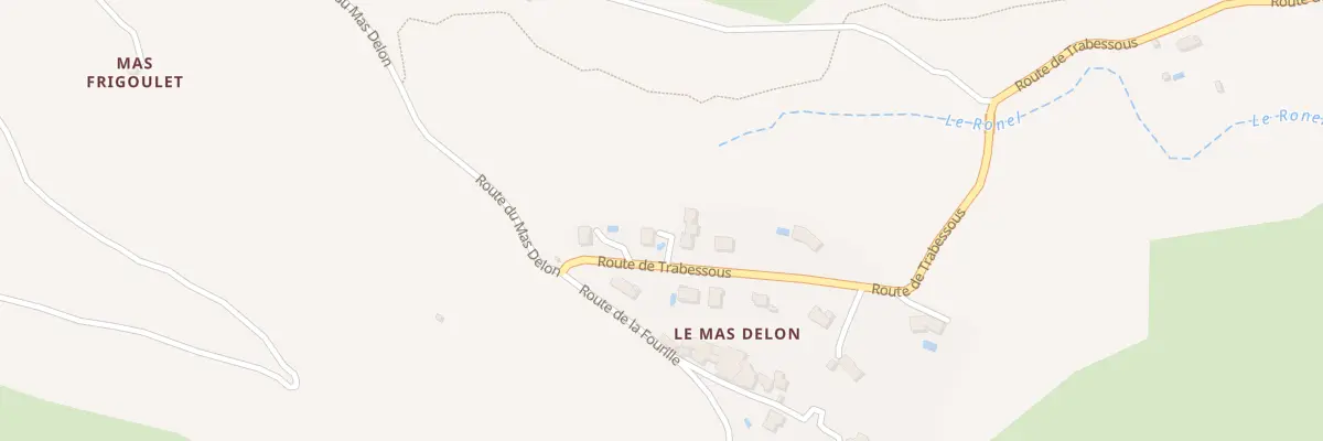 Plan du 89 Rte de Trabessous le Mas Delon au Puech