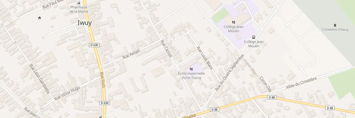 Plan du 10 Rue Carnot à Iwuy