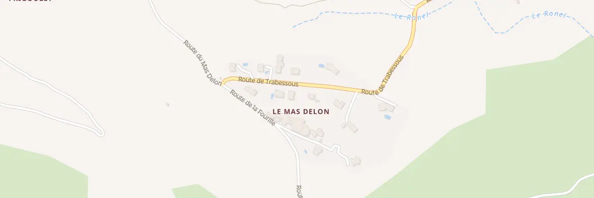 Plan du 124 Rte de Trabessous le Mas Delon au Puech