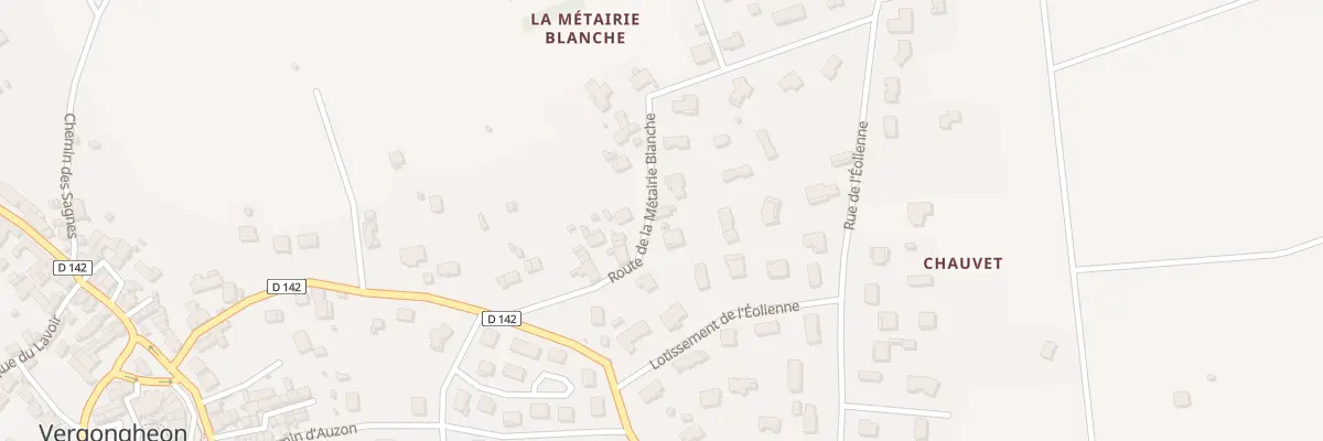 Plan du 6 Rte de la Métairie Blanche à Vergongheon
