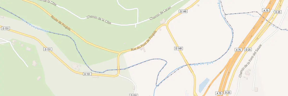 Plan du 5054 Rue du Pont de Poujols à Poujols
