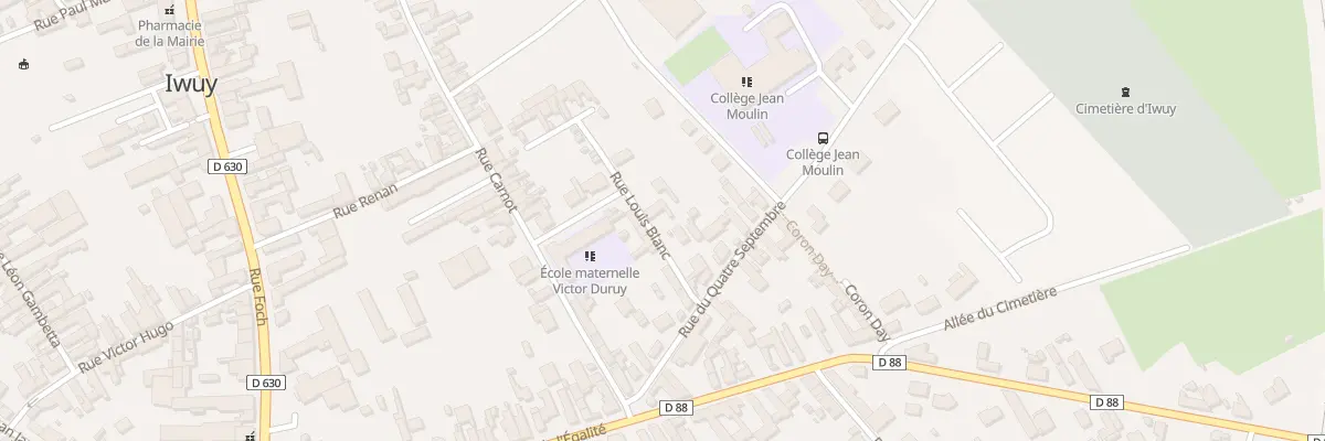 Plan du 8 Rue Louis Blanc à Iwuy