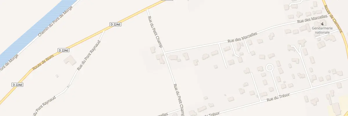 Plan du 35 Rue des Marzelles à Maringues