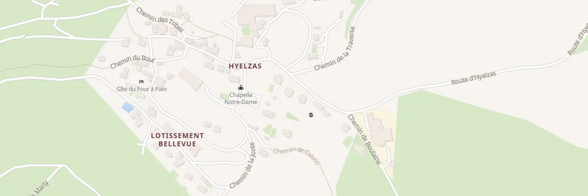 Plan du 5192 Hyelzas à Hures-la-Parade