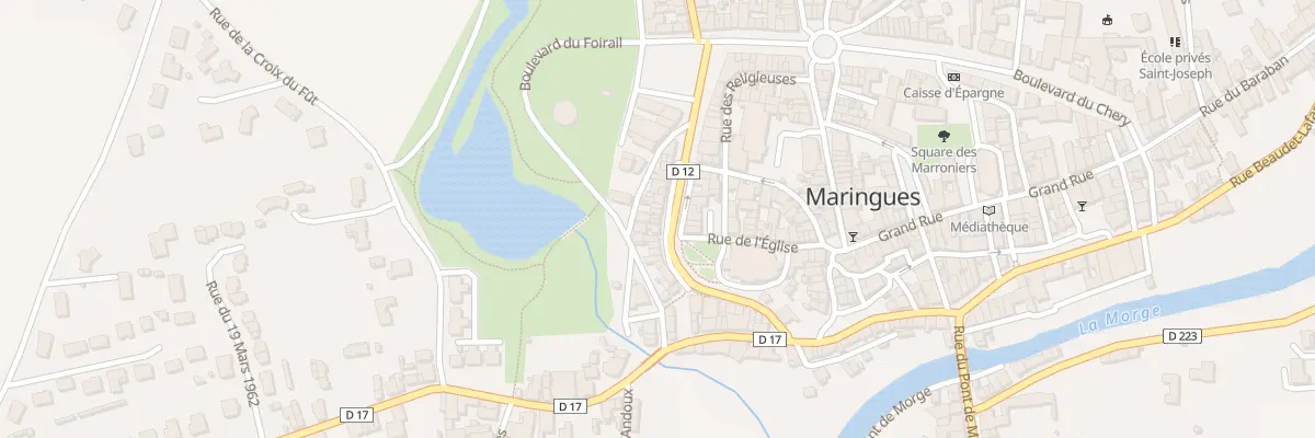 Plan du 22 Bd Bergougnoux à Maringues