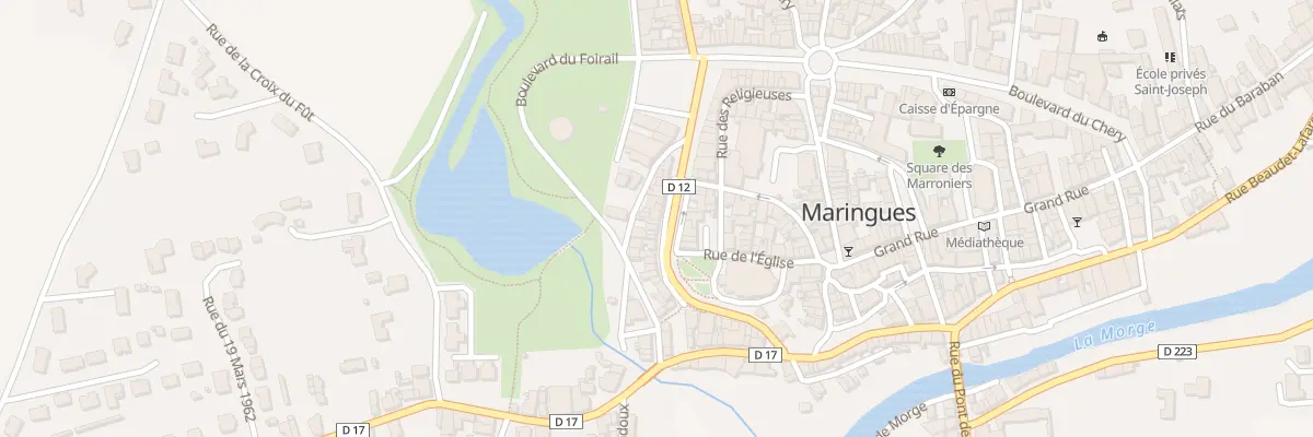 Plan du 14 Bd Bergougnoux à Maringues