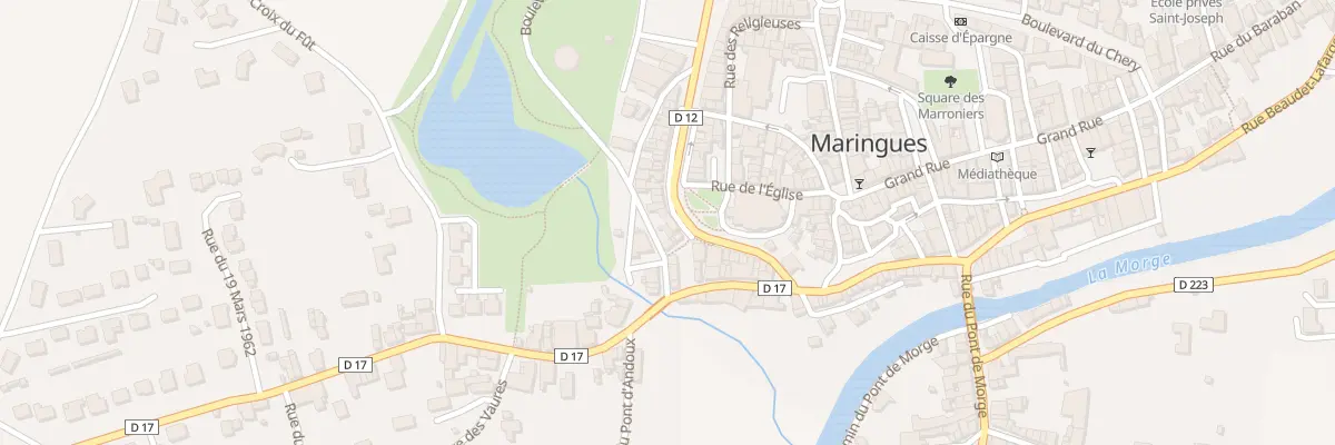 Plan du 34 Bd Bergougnoux à Maringues