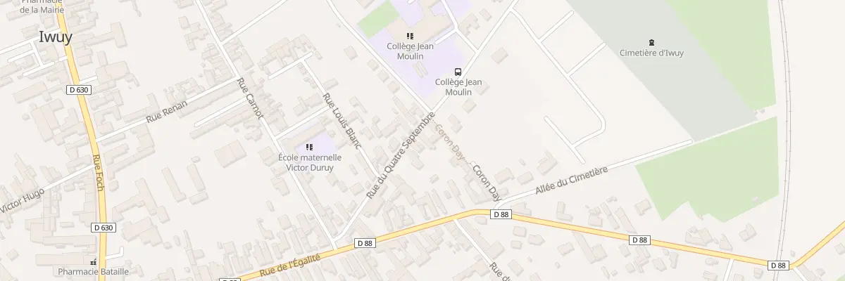 Plan du 8 Rue du Quatre Septembre à Iwuy