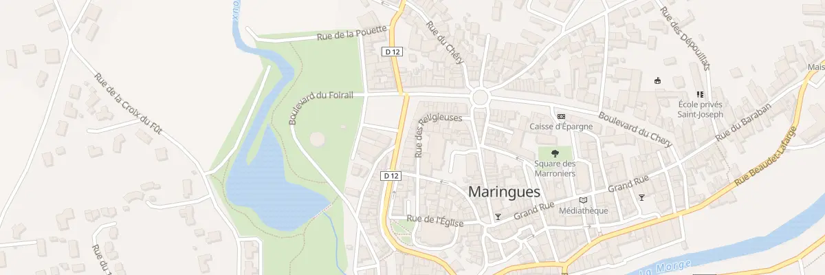 Plan du 7 Bd Bergougnoux à Maringues