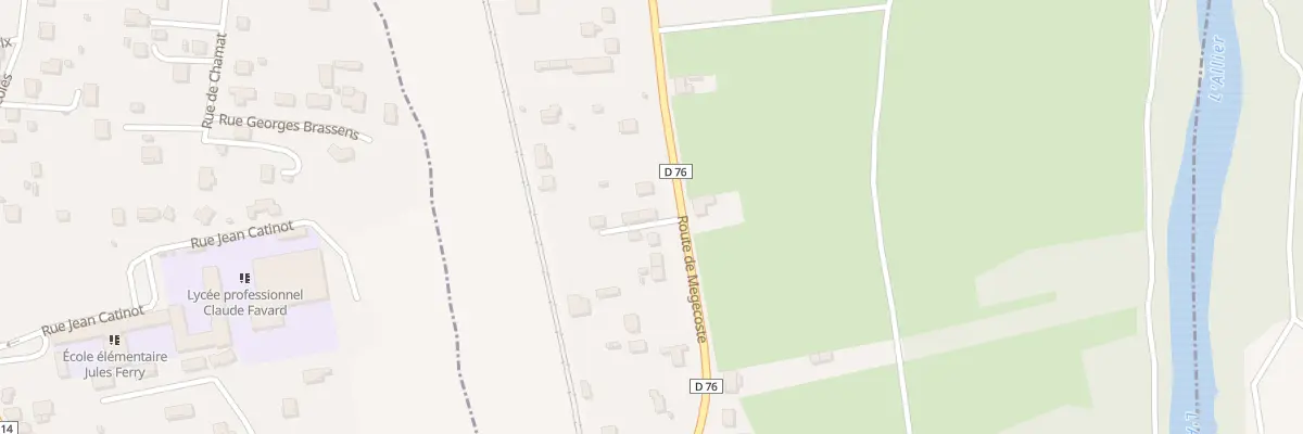 Plan du 66 Rte de Megecoste à Brassac-les-Mines