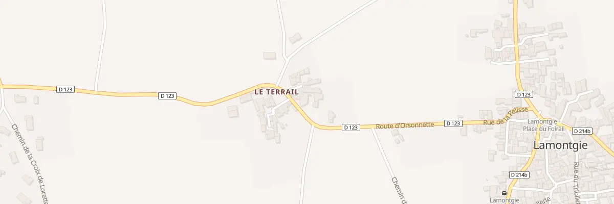 Plan du 4 Rte d’Orsonnette (Le Terrail) à Lamontgie