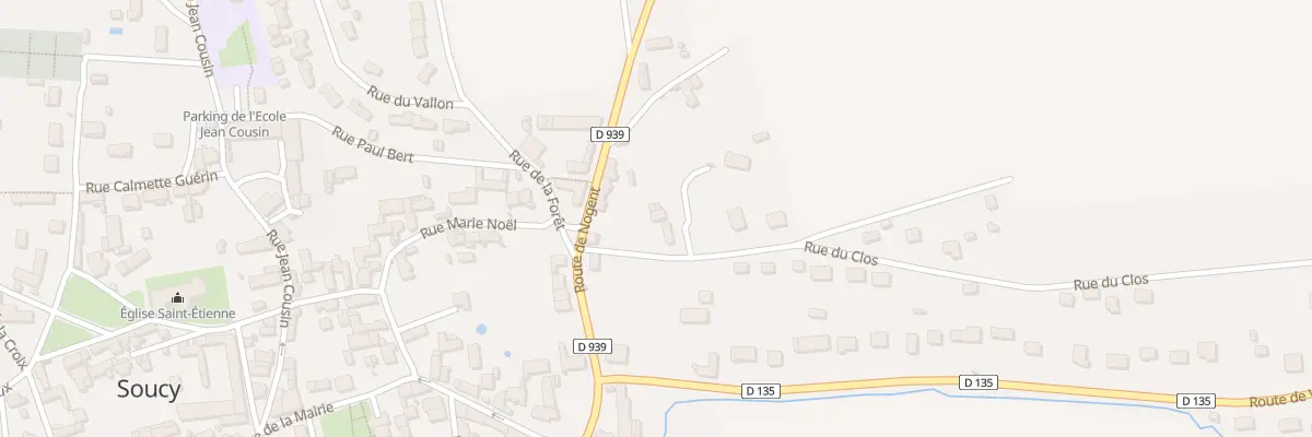 Plan du 1 Rue du Clos à Soucy