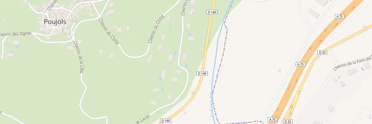 Plan du 257 Che de Lacan à Poujols