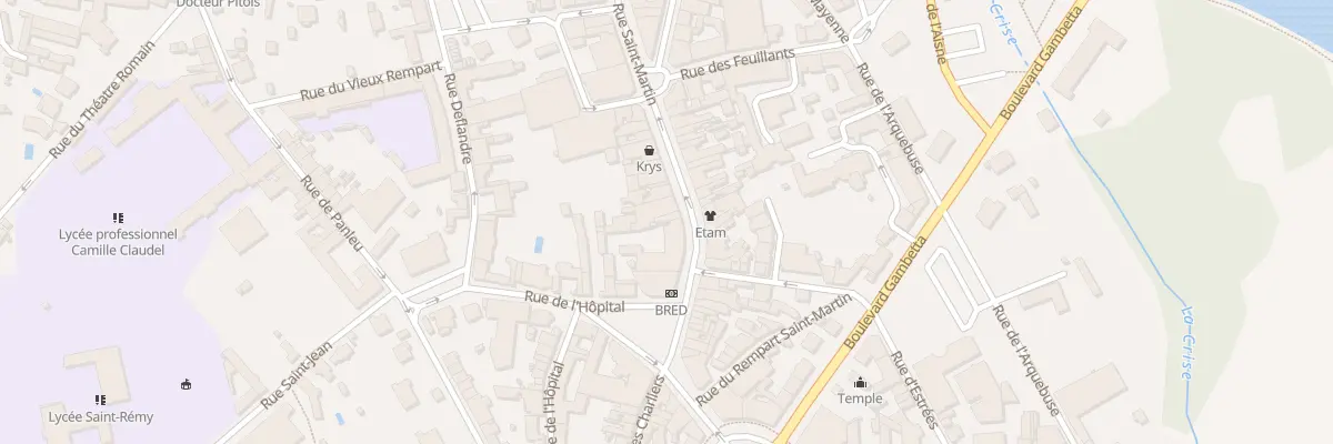 Plan du 17 Rue Saint-martin à Soissons