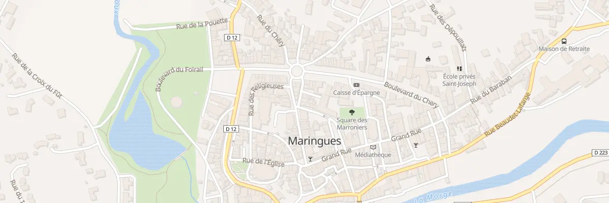 Plan du 2 Rue du Presbytère à Maringues