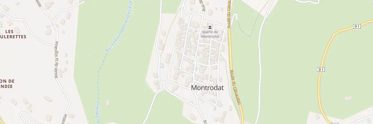 Plan du 1 Rue de la Fontaine à Montrodat