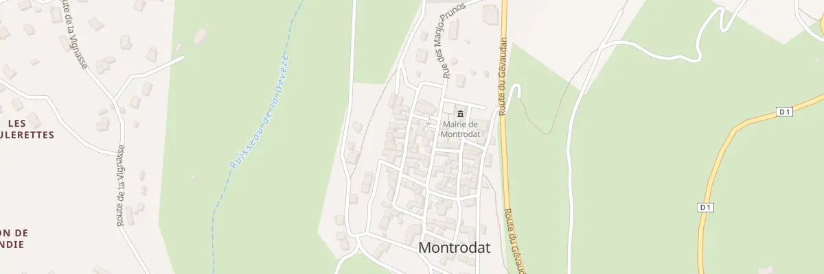 Plan du 18 Rue Emile Saltel à Montrodat